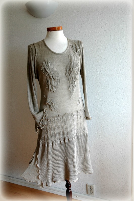 Grey   Tunic malowane lnem