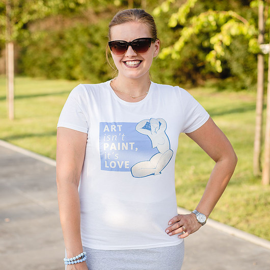 Koszulka (T-shirt) Art isn't paint, it's love Vivalarte