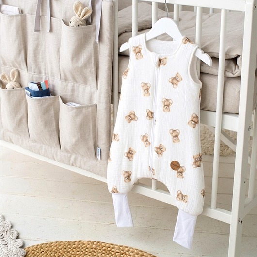 śpiwory i rożki niemowlęce Śpiworek Całoroczny Muślinowy Skarpetki 1.5 TOG 3-36 MIEŚ BALOO od BabyU