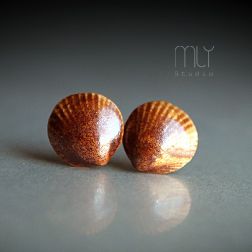 Kolczyki ceramiczne Shell Magda Łysiak