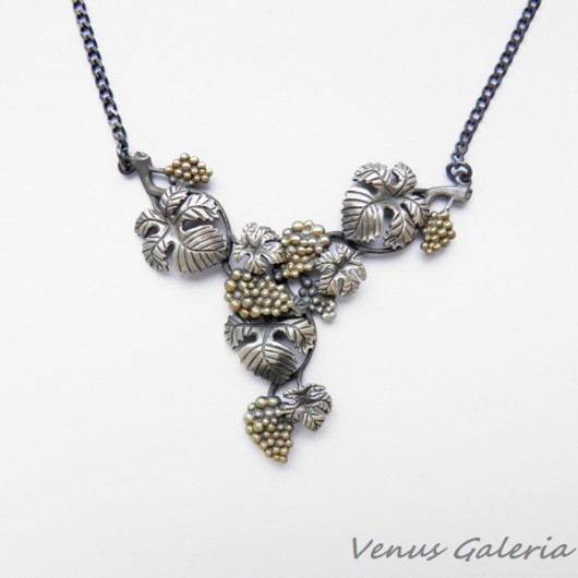 Naszyjnik srebrny - Winogronowe cudo  VENUS GALERIA