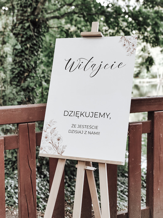 Ślub - inne Klasyczna tablica powitalna (personalizowana)