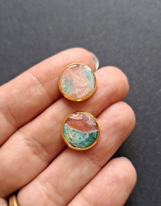 kolczyki z masy plastycznej Kolczyki słoneczne ogrody no8