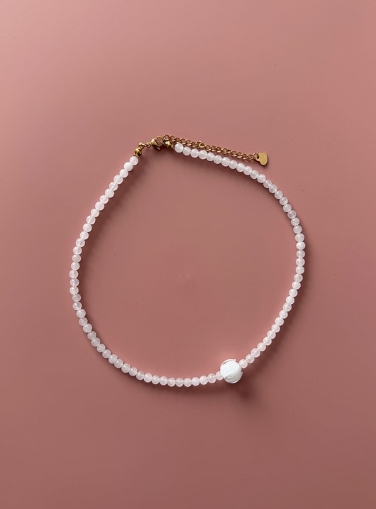 naszyjniki - inne Jadeit i kwiatek