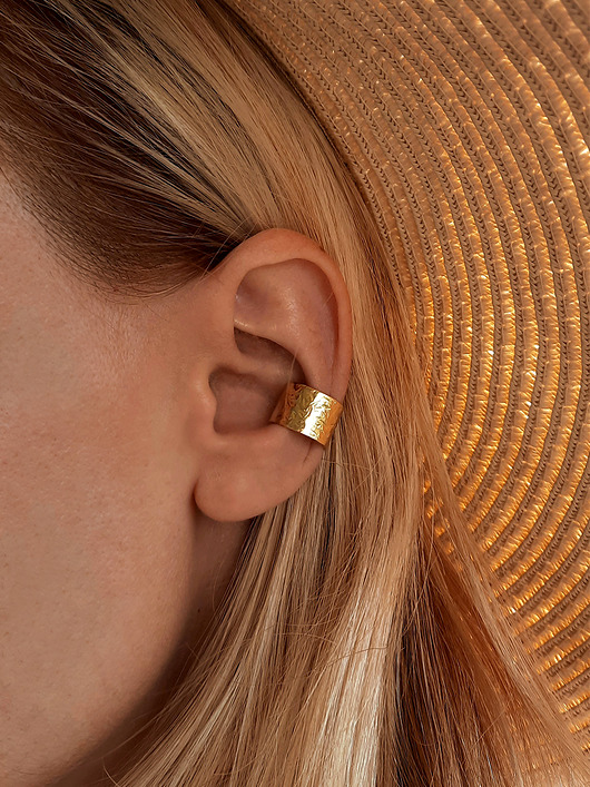 nausznice Nausznica  BETON GOLD srebro pozłacane