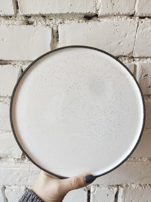 Ceramiczny talerz deserowy Carbon POTPOTSTUDIO