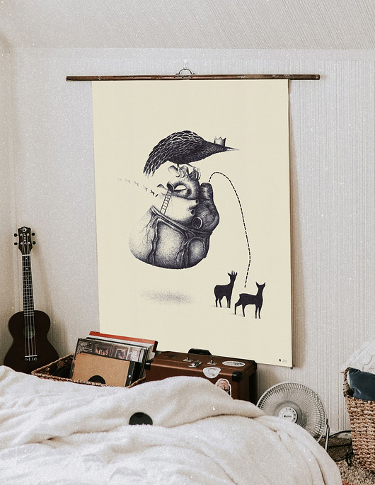 Plakat Serce ilustratora Dorota Piechocińska ilustraDORA