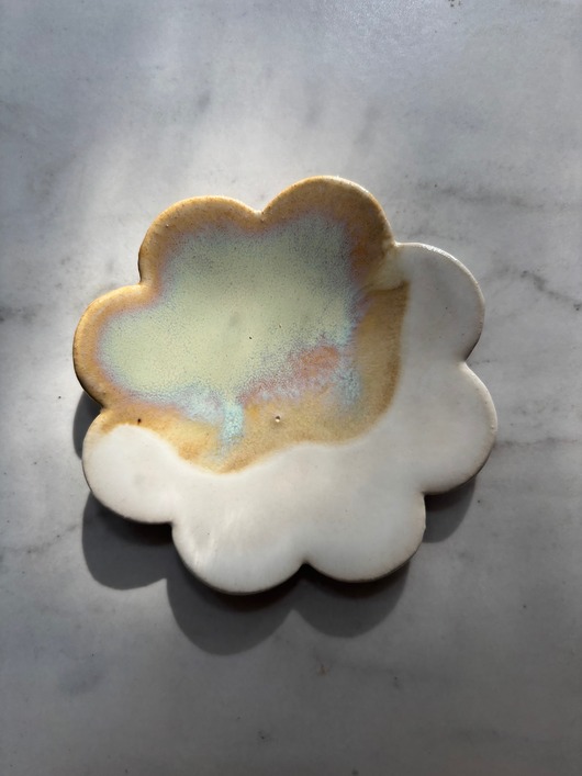pojemniki na biżuterię Ceramiczna Miseczka Kwiat na Drobiazgi Biżuterię Meadow Pearls