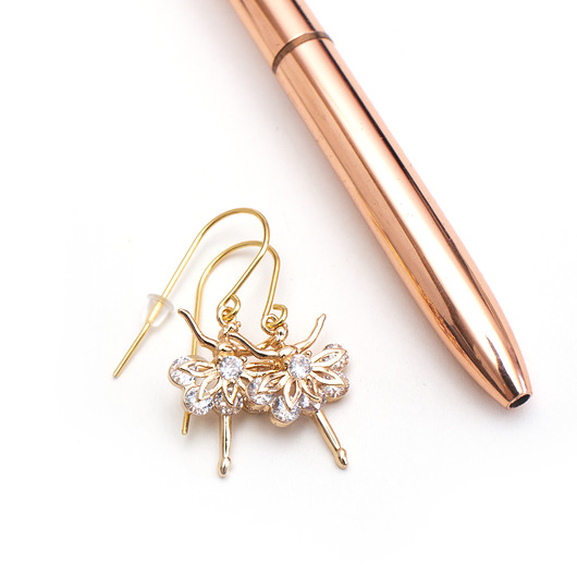 kolczyki pozłacane Eleganckie kolczyki pozłacane Odette.