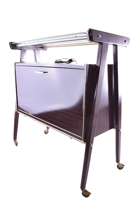 stoliki kawowe Barek RAMA podświetlany Włochy Mid-Century Modern lata 50./60. 80x84x42 cm