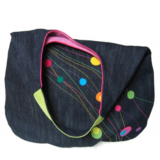 denim dots BandaBag