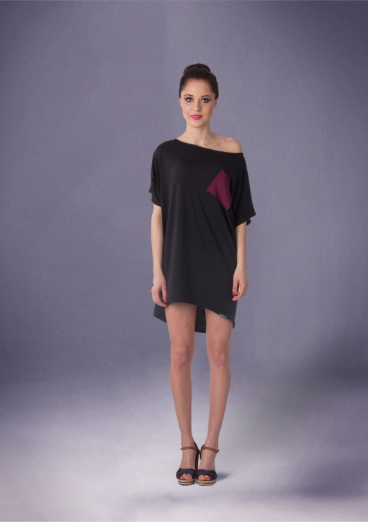 Czarna tunika oversize Lambear
