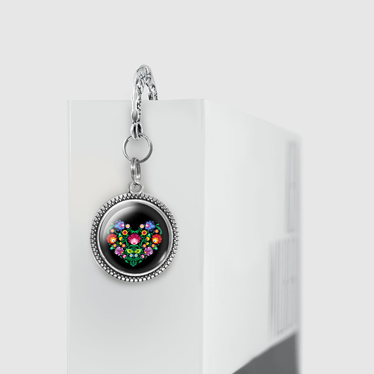 zakładki do książek Zakładka do książki - Serce folkowe czarne