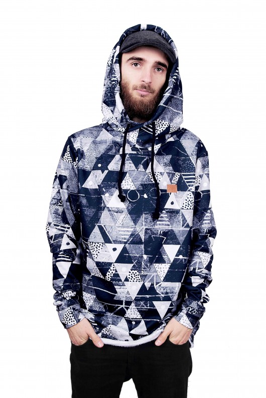 Bluza Męska z kapturem "Trójkąty" dziendobry