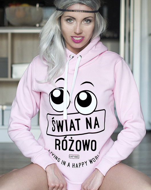 Bluza Widzę Świat na różowo ŁAP NAS