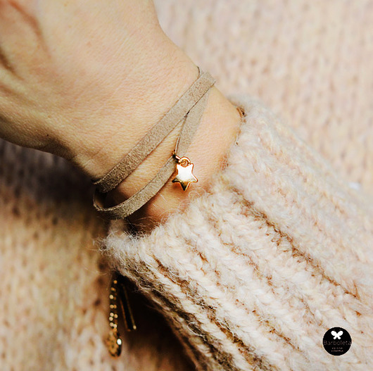 bransoletki skórzane Bransoletka zamszowa Mini nocciolata