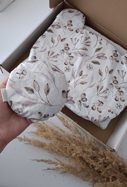 Chrzest - inne Gotowy zestaw prezentowy kocyk 75x60cm + poduszka +termofor