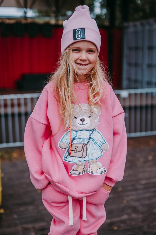 bluzy dla dziewczynki Bluza oversize Emily Teddy