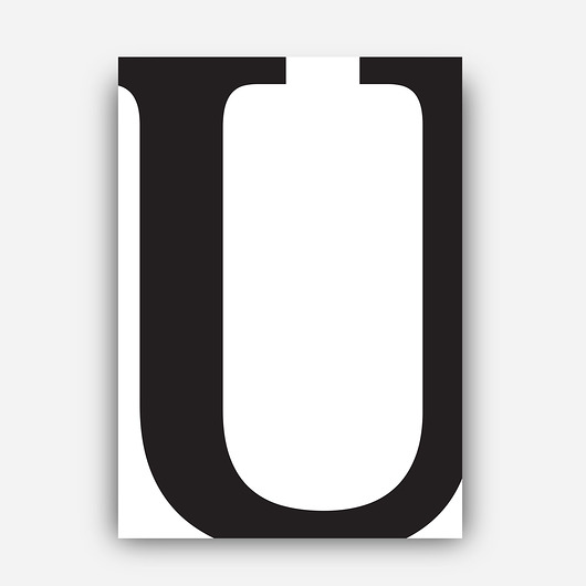 Plakat typograficzny - LITERA U mermer