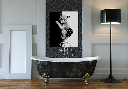 OBRAZ NA PŁÓTNIE -  80x100cm  NIEDŹWIADEK LUdesign gallery