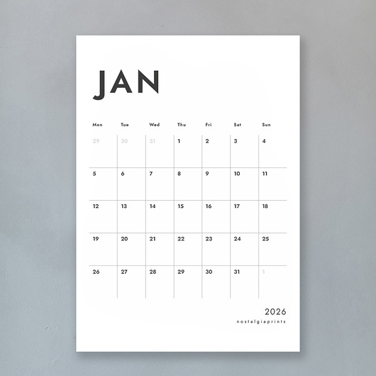 kalendarze i plannery Karty kalendarza 2026 A3 ENG