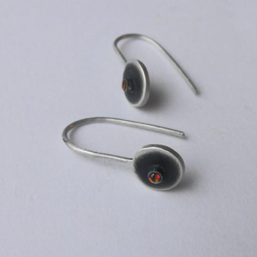 kolczyki z kamieniami Kolczyki OKRĄG