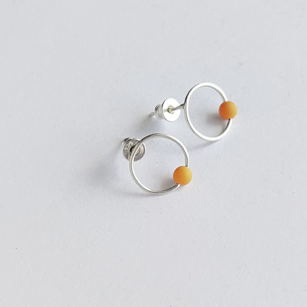 kolczyki z kamieniami Kolczyki OKRĄG