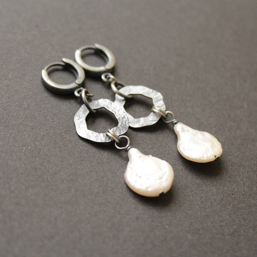 kolczyki z kamieniami Kolczyki perły