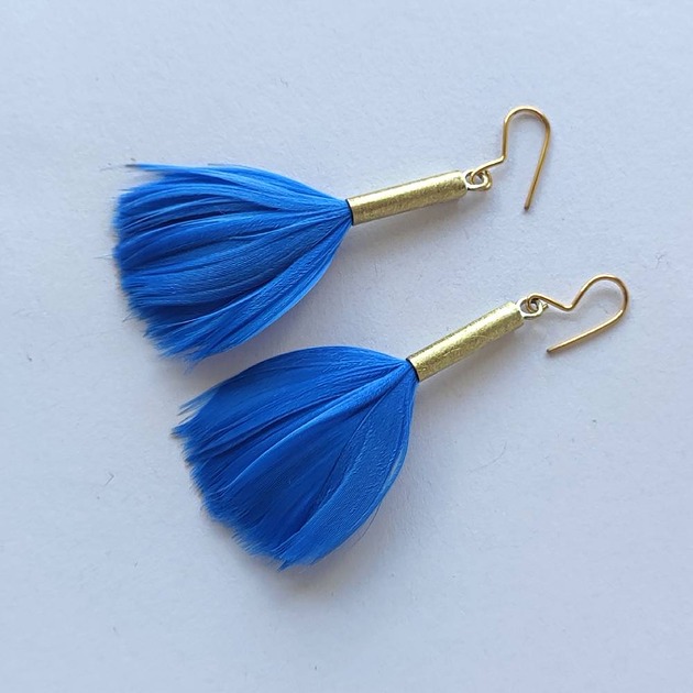 kolczyki z piórami PIÓRKO kolczyki