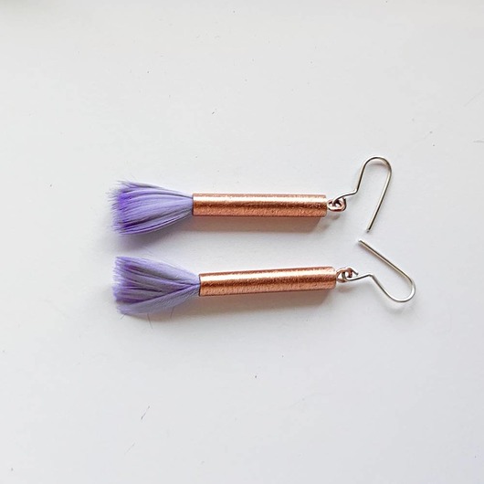 kolczyki z piórami PIÓRKO kolczyki