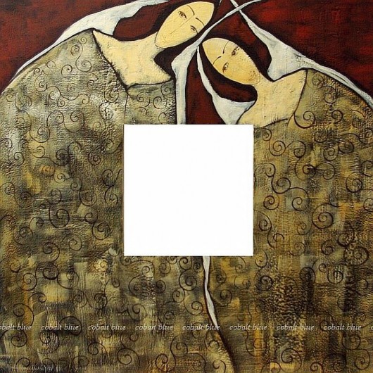 ANIOŁY ................. LUSTRO cobalt