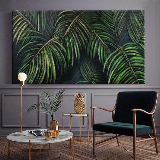 PALMERA - obraz z motywem liści tropikalnych art and texture