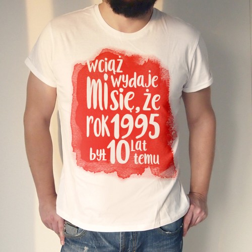 Wydaje mi się Męska podwinięta Biała ONE MUG A DAY