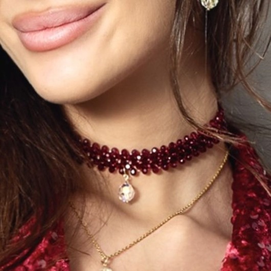 chokery Choker 5-rzędowy Fashion Gloss