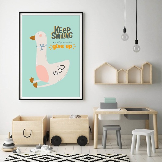 obrazy i plakaty do pokoju dziecięcego Plakat Keep smiling