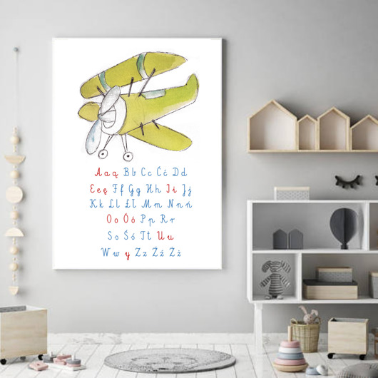 alfabet Montessori  plakat dla dzieci Plakatowka