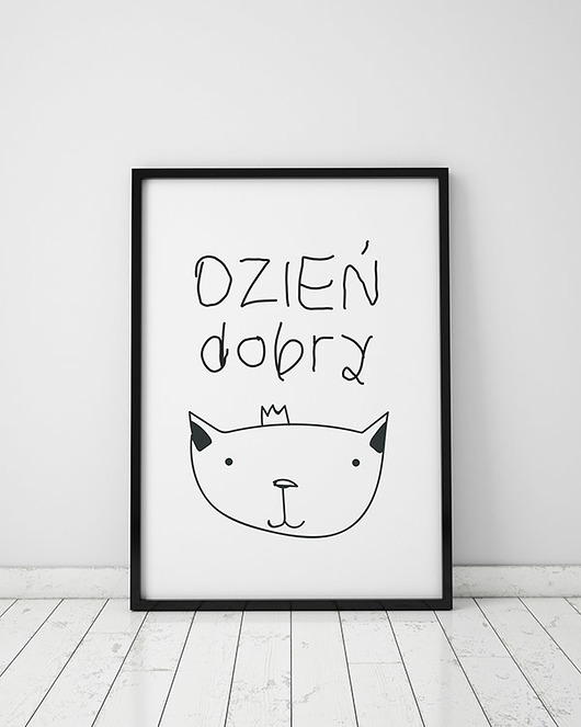plakaty Plakat. Koteczki, dzień dobry