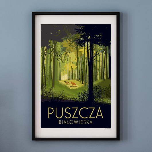 plakaty Plakat PUSZCZA BIAŁOWIESKA