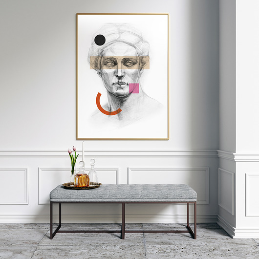 Plakat Muza w wydaniu geometrycznym  HOG STUDIO