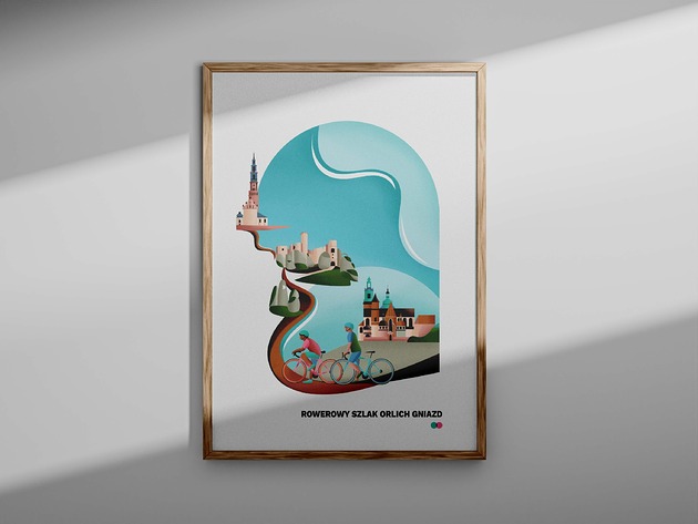 plakaty Plakat Rowerowy Szlak Orlich Gniazd