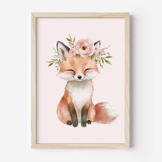 obrazy i plakaty do pokoju dziecięcego Kolekcja leśne zwierzęta nr 5  Plakaty Na Ścianę Dla Dzieci