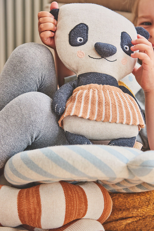 przytulanki dla niemowląt i dzieci Przytulanka ręcznie wykonana Panda OYOY