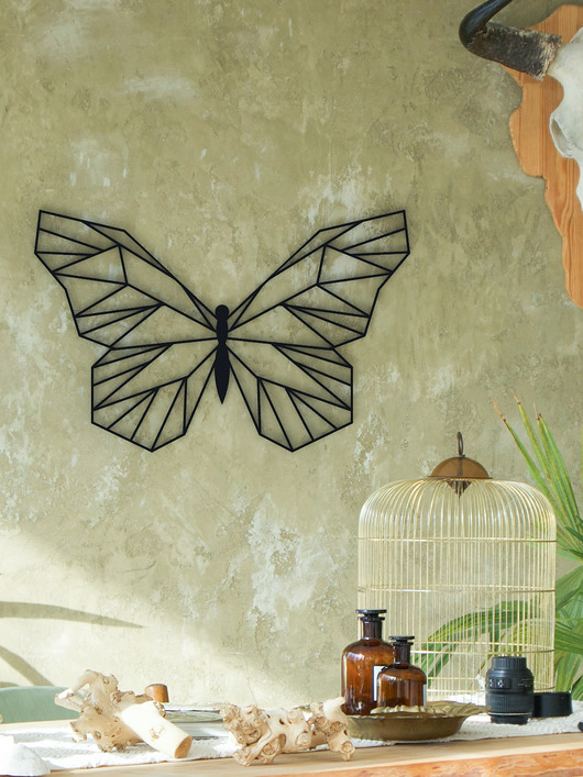 Ozdoby na ścianę Motyl geometryczny - oryginalna dekoracja ścienna w stylu scandi