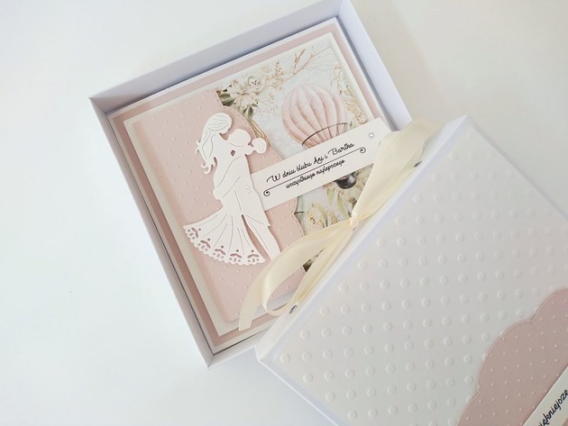 Kartka ślubna w pudełku z balonami SweetPaper