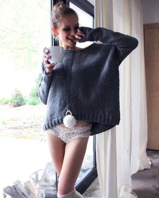 Oversized Wide Sweater Roboty Ręczne