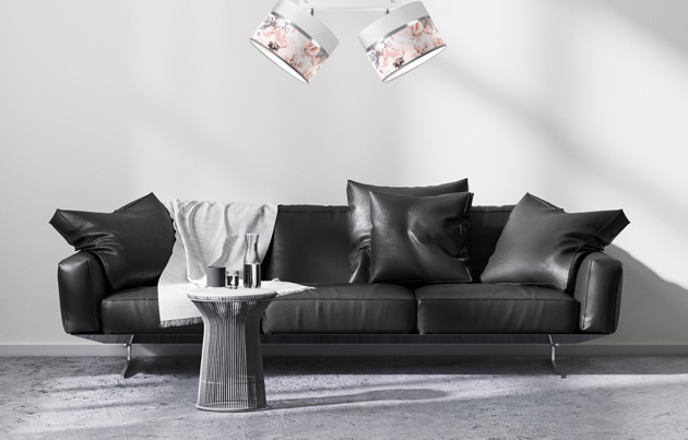 lampy wiszące Luksusowa lampa wisząca- nowy abażur w kwiaty