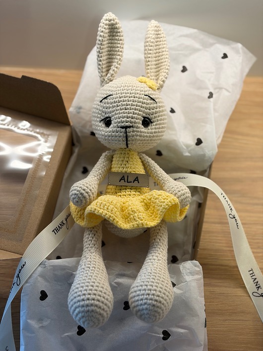 przytulanki dla niemowląt i dzieci Króliczka prezent dla dziewczynki, przytulanka handmade, prezent dla dziecka