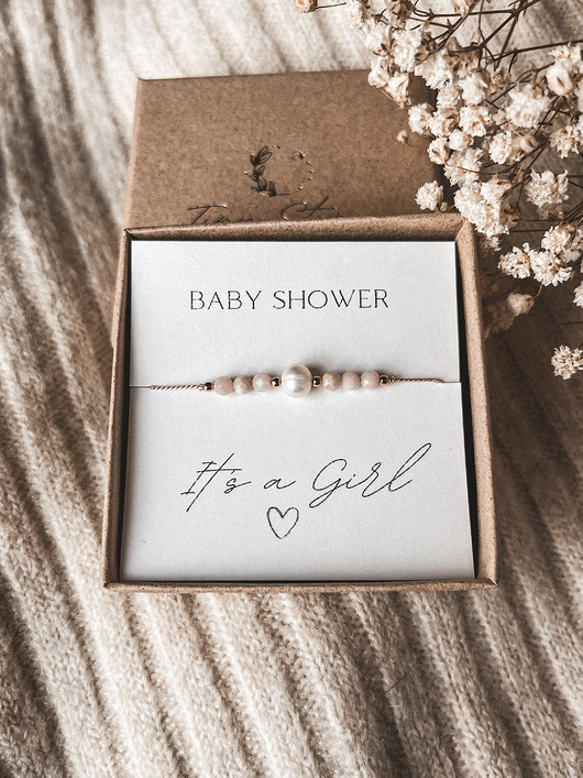 bransoletki na sznurku Bransoletka Babygirl na Baby Shower, prezent Babyshower dla dziewczynki