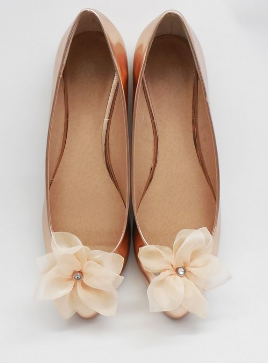 Diamond Blossom Peach - klipsy do butów Coquet