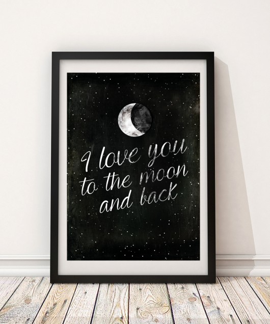 plakaty Plakat to the moon and back A3